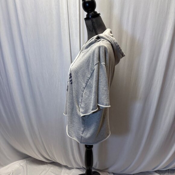 Colsie Womens Hoodie Size Large ALL AMERICAN GIRL Short Sleeve Sweatshirt Comfy - Picture 2 of 6